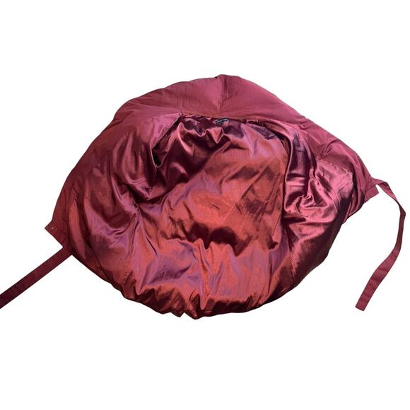 Universal Standard Kanda Puffer Small Burgundy Down Coat - Picture 6 of 14